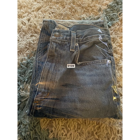 AGOLDE Vintage Flare High Rise Jeans Light Blue Organic Cotton Size 25 - Picture 6 of 6